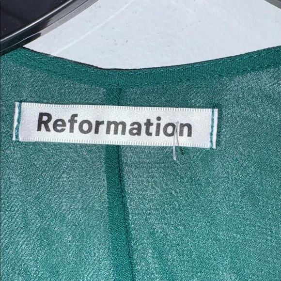 Reformation Winslow Short Sleeve Wrap Dress Emerald Green XS EUC - Picture 8 of 11